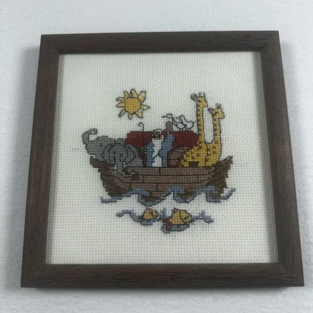 Vintage Noah’s Ark Mini Cross-stitch